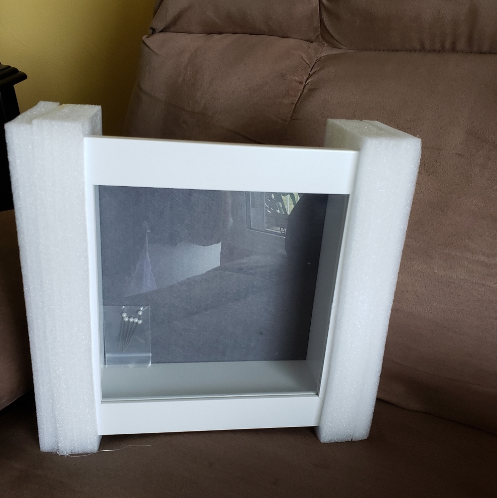 8x8 Shadow Box Frame Display Case 2" Depth for Photo Artworks Gifts, White NEW